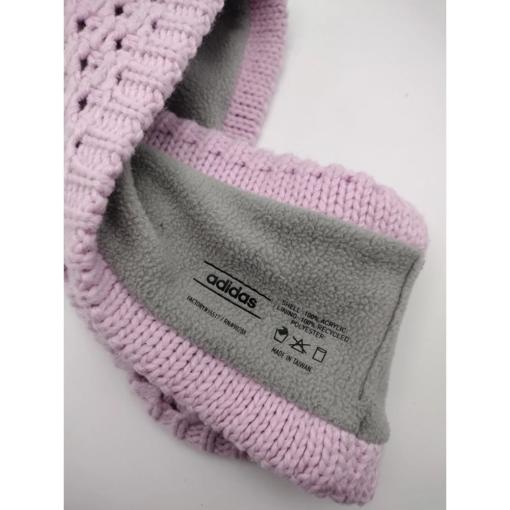 Adidas Womens Lavender Purple Knit Fleece Lined Headband‎ Ear Warmer One Size